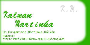 kalman martinka business card